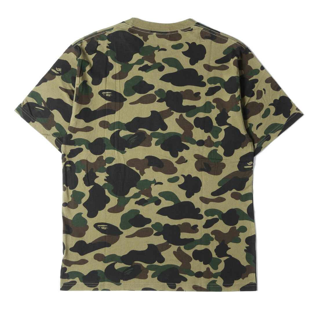 A BATHING APE ア ベイシング エイプ Tシャツ サイズ:L 全面 1stカモ 猿迷彩 クルーネックTシャツ 00s イエローカモ トップス カットソー 半袖 【メンズ】