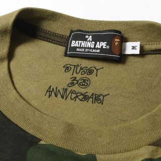 A BATHING APE ア ベイシング エイプ Tシャツ サイズ:L 全面 1stカモ 猿迷彩 クルーネックTシャツ 00s イエローカモ トップス カットソー 半袖 【メンズ】