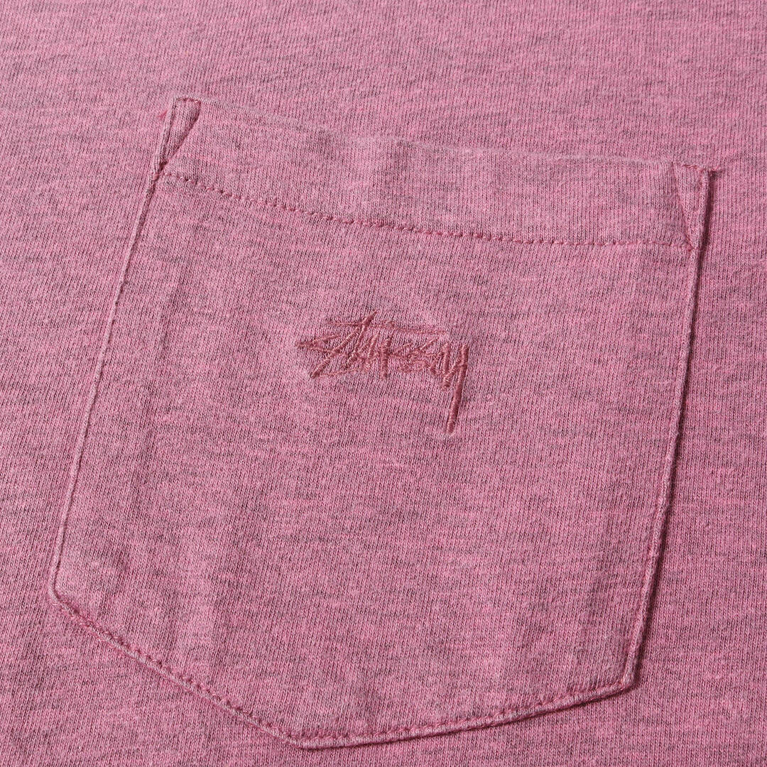 STUSSY ステューシー Tシャツ サイズ:M ストックロゴ刺繍 ポケット