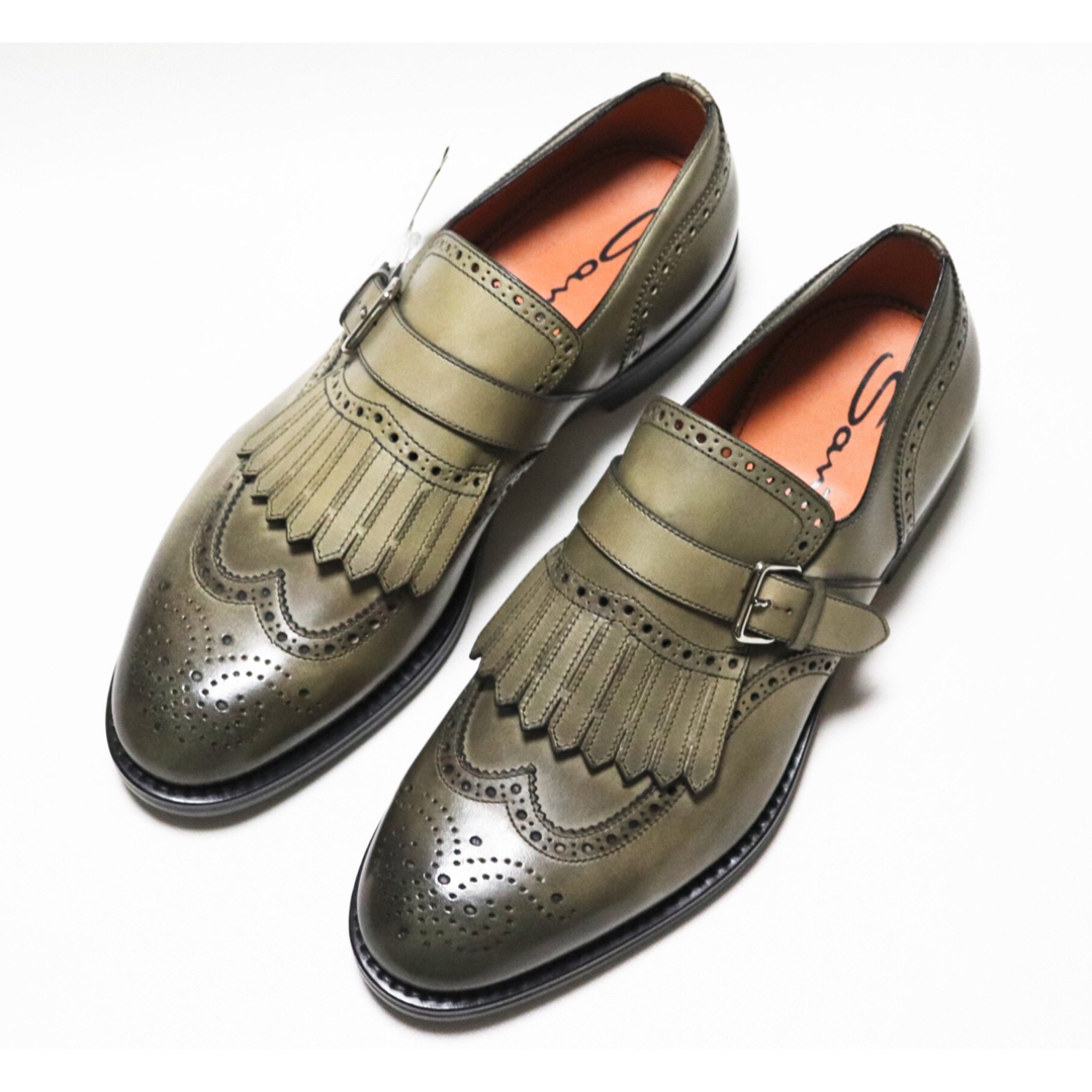 ★新品★ Santoni サントーニ　レザー　シューズ　革靴　ウィングチップ