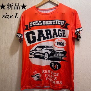 新品★GARAGE★車★1960年クラシックカー★Tシャツ★ユニセックス★L(Tシャツ/カットソー(半袖/袖なし))