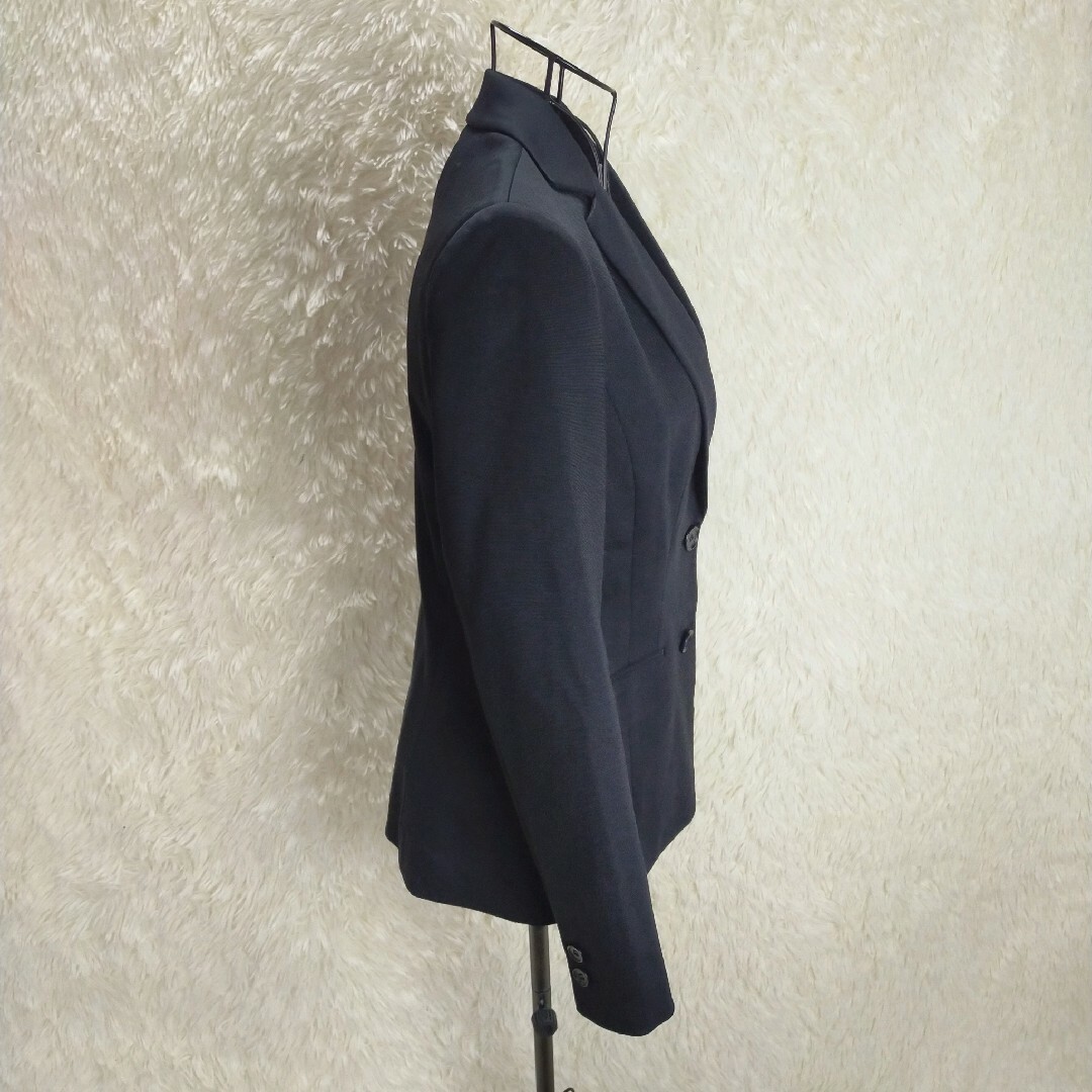 COMME CA DU MODE(コムサデモード)のコムサデモード【9】パンツスーツ セットアップ テーラードジャケットブラック無地 レディースのフォーマル/ドレス(スーツ)の商品写真