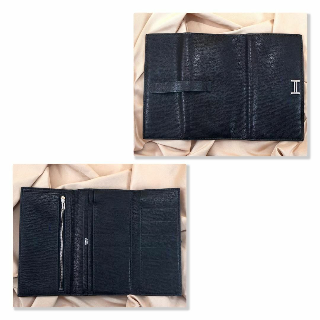 美品】 Hermès エルメス ベアン 2PLIS(デュプリ) 三つ折り 黒-tops.edu.ng