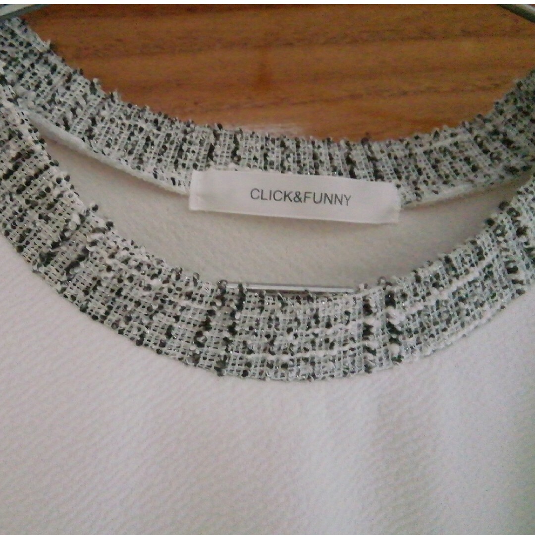 dholic(ディーホリック)のディーホリック　韓国ファッション　ツイードトップス レディースのトップス(Tシャツ(半袖/袖なし))の商品写真