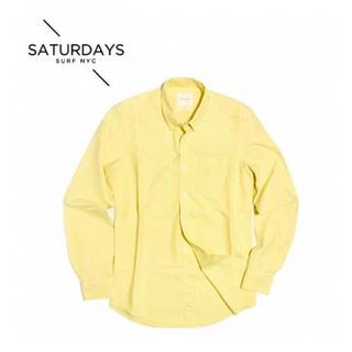 SATURDAYS SURF NYC サタデーズサーフニューヨーク シャツ ボタンダウン オックスフォードシャツ トップス カジュアルシャツ B.D 長袖 ホワイト 白 M 【メンズ】