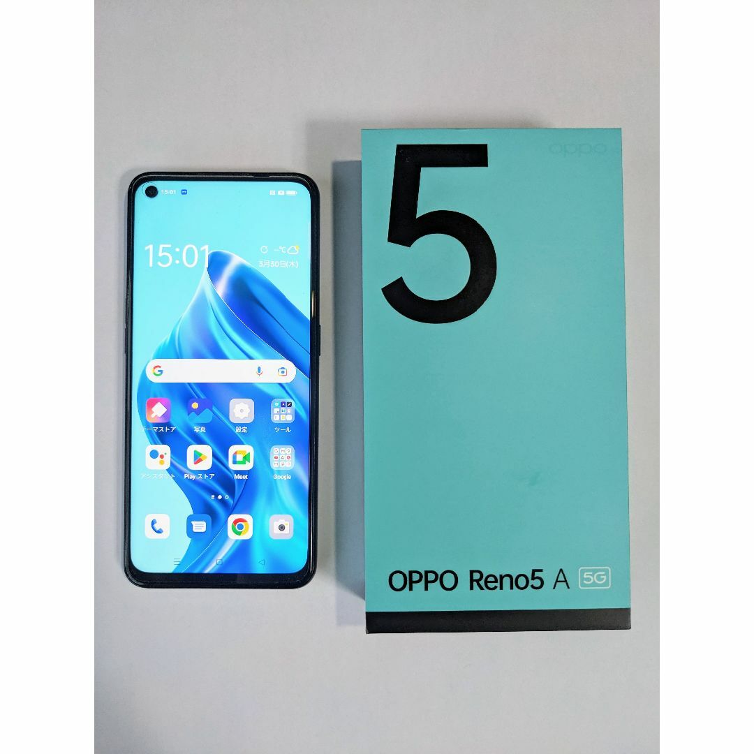 OPPO Reno5 A 5G CPH2199 シルバーブラック　SIMフリースマートフォン/携帯電話