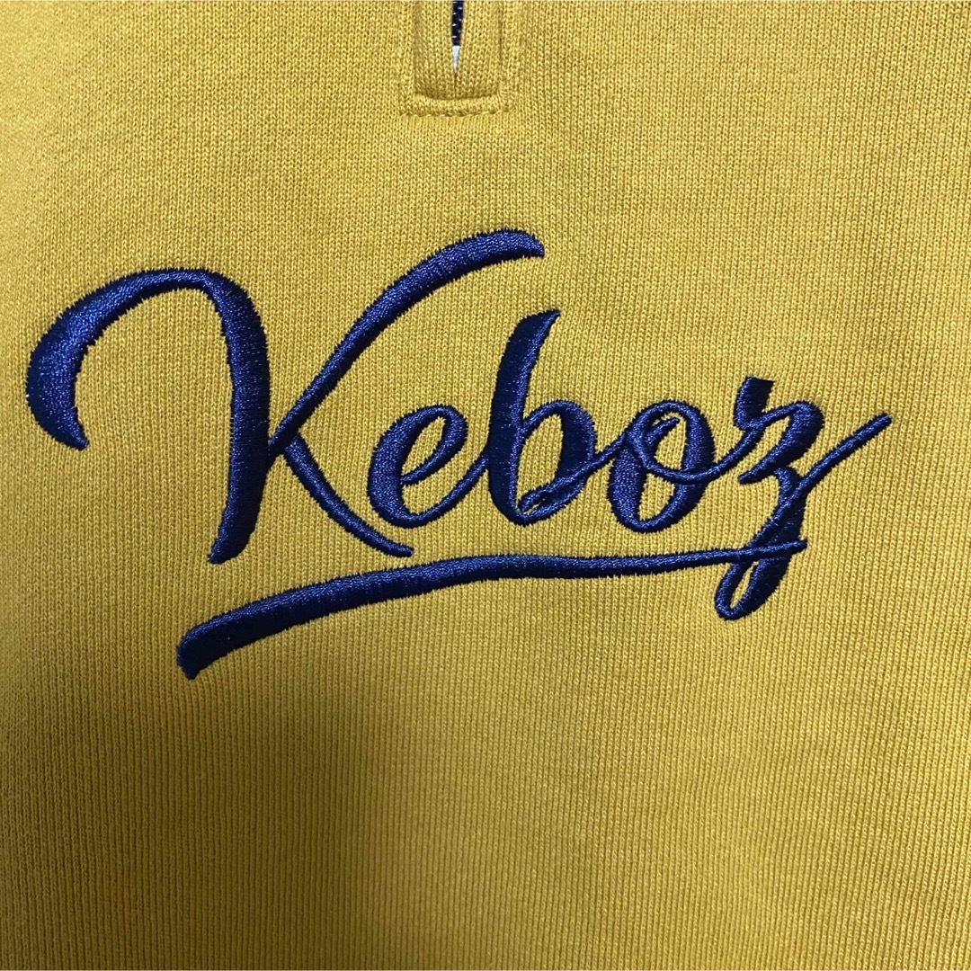 【希少デザイン】KEBOZ ケボズ ハーフジップ　スウェット　XLサイズ　刺繍
