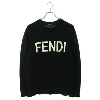 FENDI イタリア製 ズッカ ネックロゴ モックネック 半袖 Tシャツ L 黒