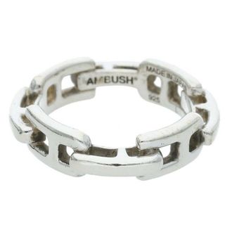 アンブッシュ CHAIN RING ロゴチェーンシルバーリング メンズ 16号 www