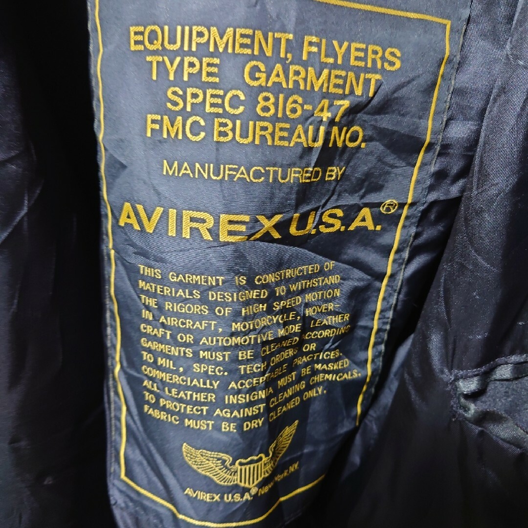 【AVIREX】USA製 A-2レザー フライトジャケット S-015
