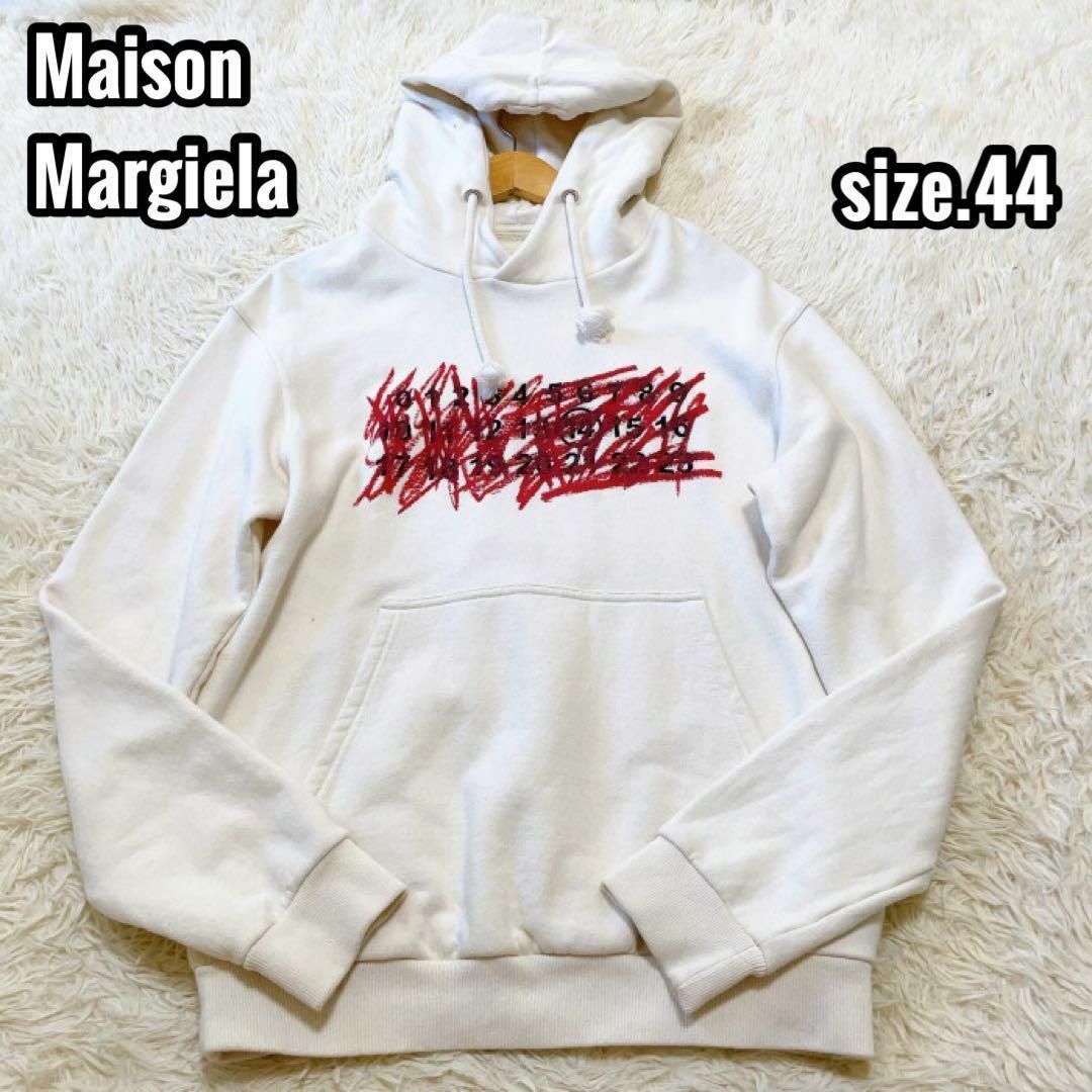 美品 Maison Margiela パーカー HOODIE オフホワイト 44