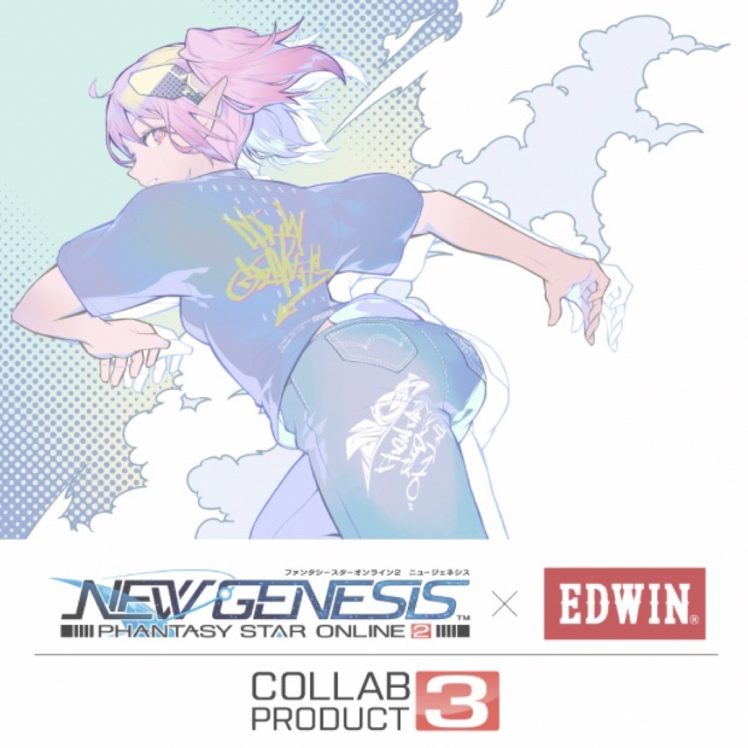 EDWIN×PSO2 NGS コラボパーカー コード付 Mサイズ