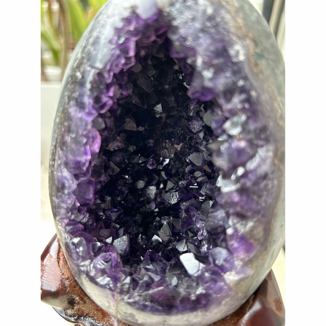 超綺麗 希少 ウルグアイ最高品質アメジストエッグ 極濃紫原石天然石