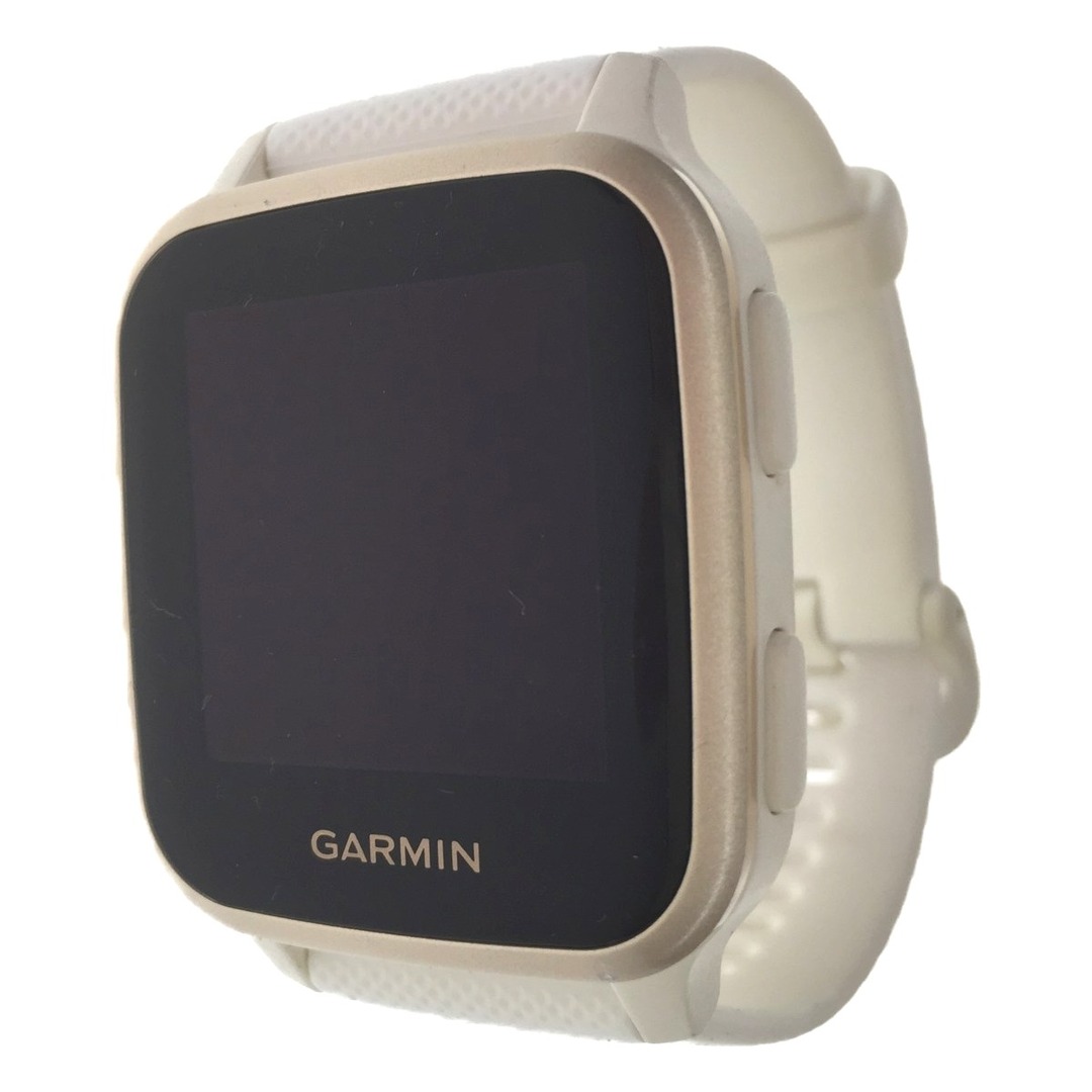 △△Garmin スマートウォッチ Venu Sq ホワイト x ライトゴールドの ...