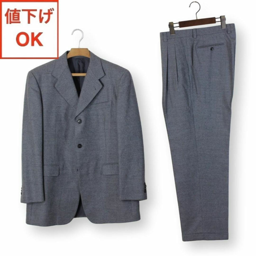 12【美品】ランバン スーツ AB8 A9 メンズ R50 大きいサイズ 秋冬
