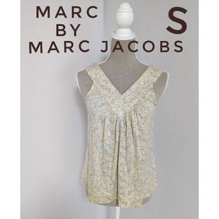 マークバイマークジェイコブス(MARC BY MARC JACOBS)のマークバイマークジェイコブス 花柄 Vネック ノースリーブ コットン S(カットソー(半袖/袖なし))