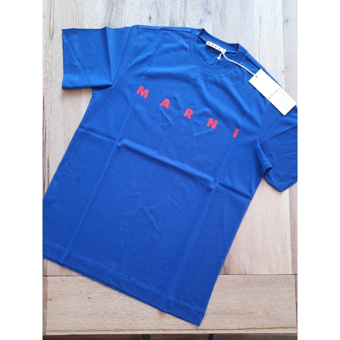 ⭐新品/大人気 MARNI シンプルロゴ Tシャツ ブルー 14Y/Mサイズ - T ...