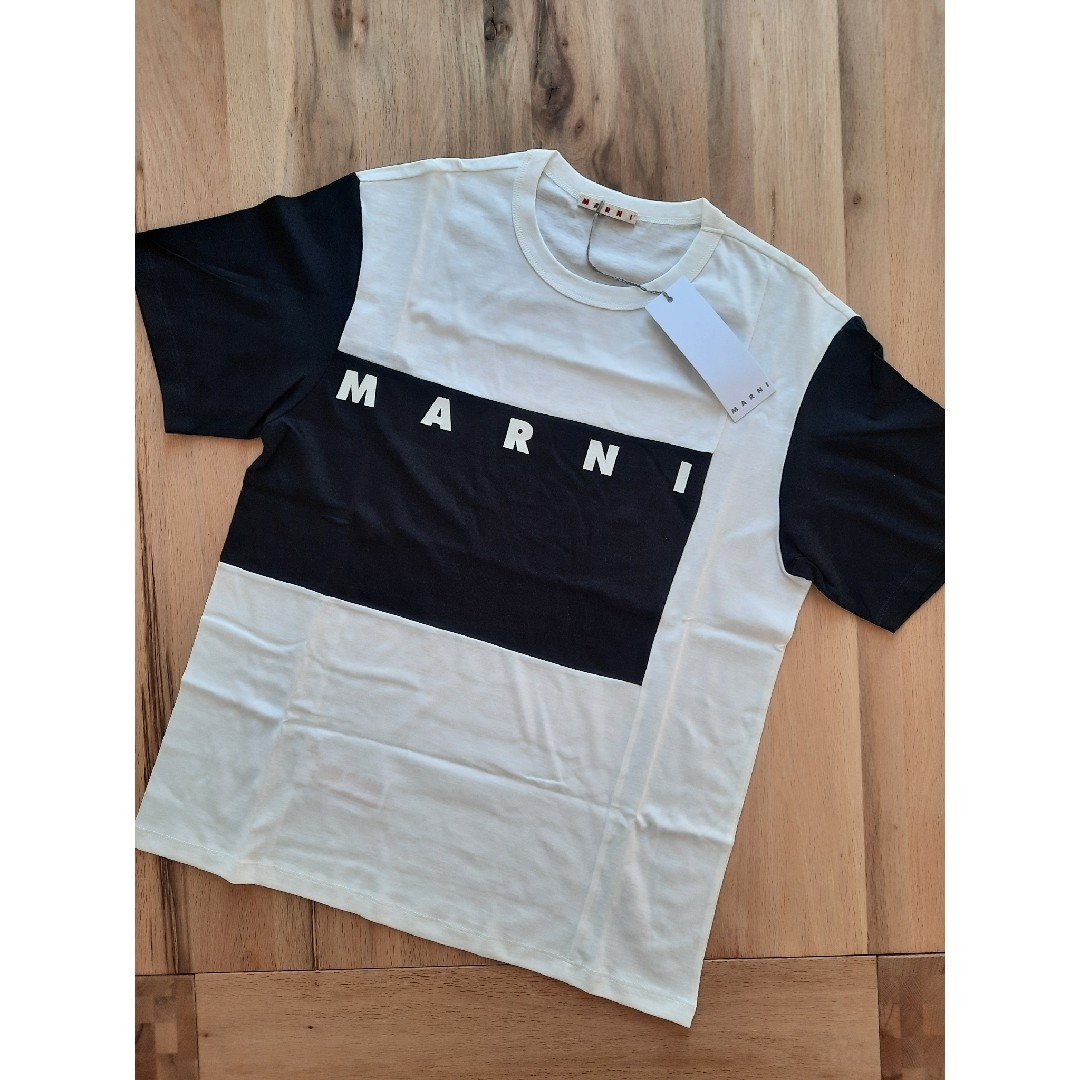 ⭐新品/大人気　MARNI バイカラーTシャツ　白×黒 14Y/M～Lサイズ