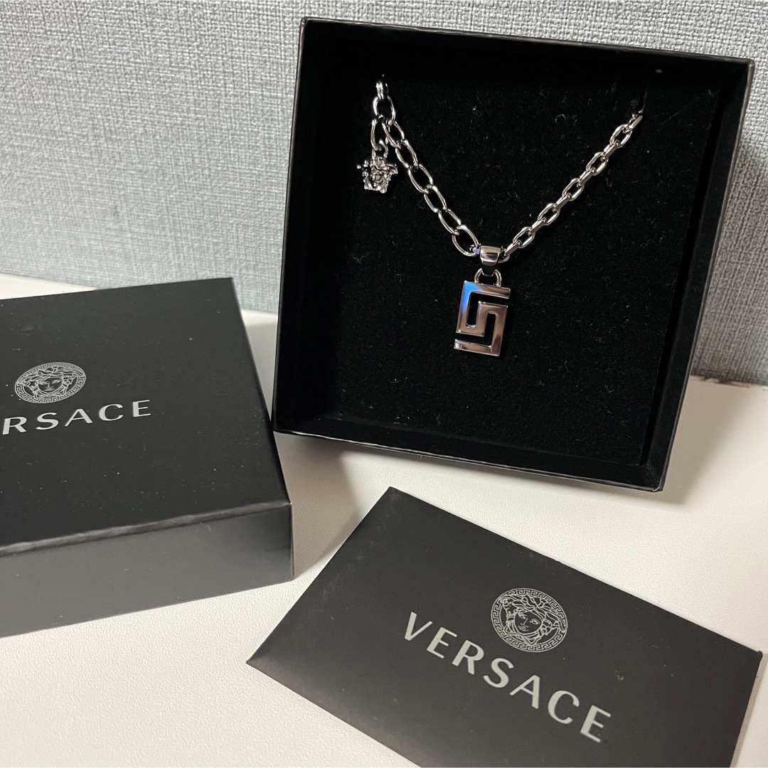 【新品未使用】VERSACE グリーク ネックレス シルバー