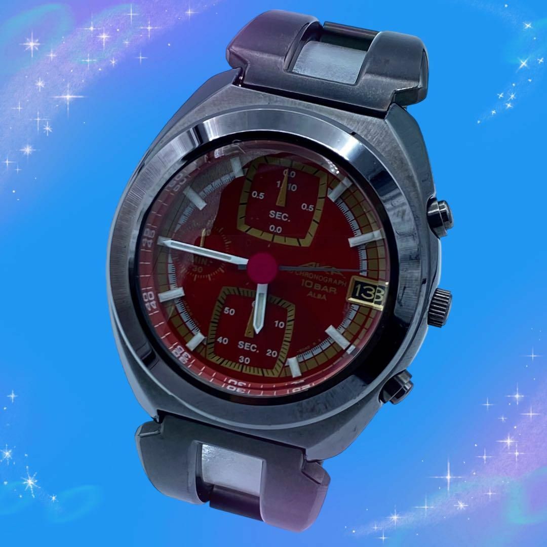 《美品　稼動品》　セイコー　アルバ　AKA クロノグラフ　防水　メンズ腕時計のサムネイル