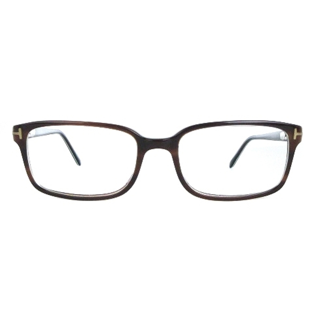 TOM FORD - トムフォード 眼鏡 メガネ 度入り スクエアシェイプ 茶 53