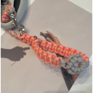 handmade♡お散歩グッズ 伸縮リードストラップ 落下防止 迷子防止 犬用品(リード/首輪)