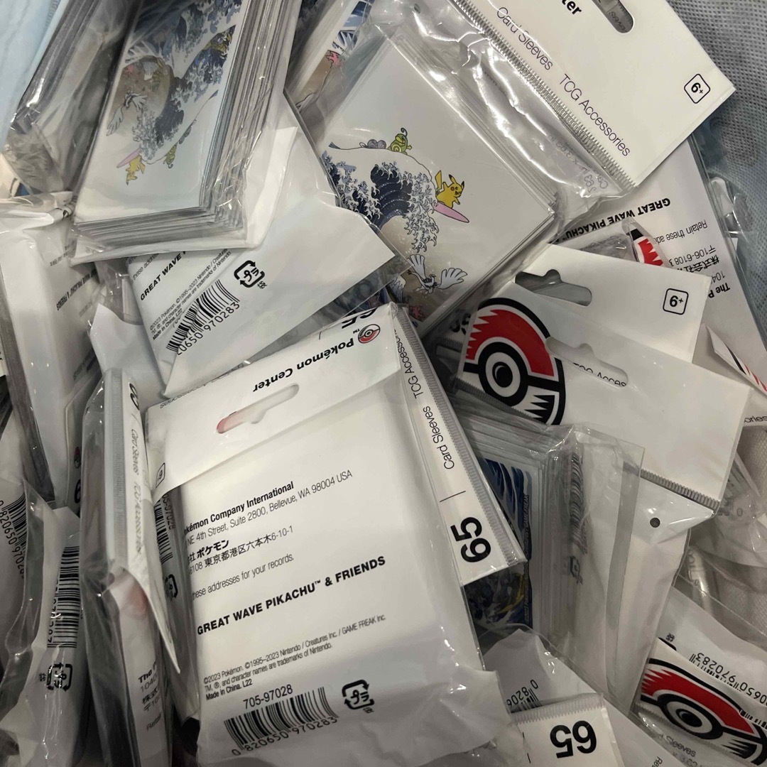 ポケモン(ポケモン)のポケモン 北斎 スリーブ まとめ売り100個 エンタメ/ホビーのトレーディングカード(カードサプライ/アクセサリ)の商品写真