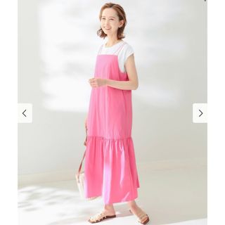 ビームス(BEAMS)のB:MING by BEAMS / キャミ ワンピース　PINK Mサイズ(ロングワンピース/マキシワンピース)