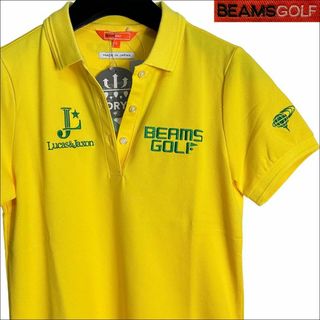 ビームスゴルフ(BEAMSGOLF)のJ5186 新品 ビームスゴルフ ロゴポロシャツ イエロー S(ウエア)