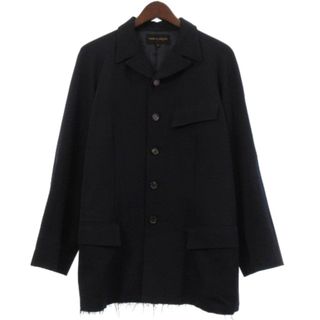 コムデギャルソン(COMME des GARCONS)のコムデギャルソン 94年 ジャケット ラグラン ウールギャバ 裁ち切り 紺 M(テーラードジャケット)