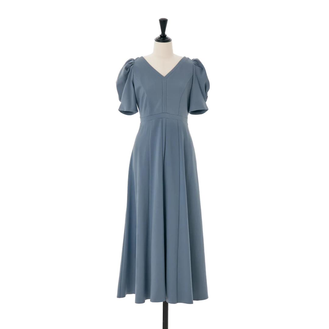 herlipto Puff Sleeve Jersey Dress