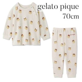 ジェラートピケ(gelato pique)のgelato pique 【BABY】プリン柄プルオーバープリン柄ロングパンツ(パジャマ)