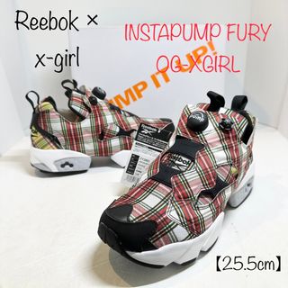 Reebok×x-girl/エックスガール★ポンプフューリー★チェック★25.5