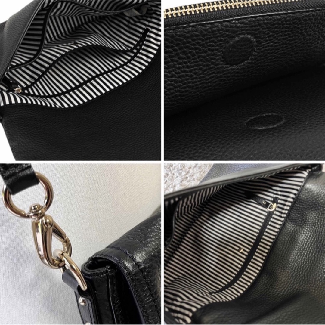 極美品!Kate Spade ケイトスペード 牛革 ショルダー バッグ 黒