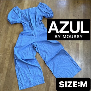 アズールバイマウジー(AZUL by moussy)のアズールバイマウジー スクエアネック オールインワン　Mサイズ(オールインワン)