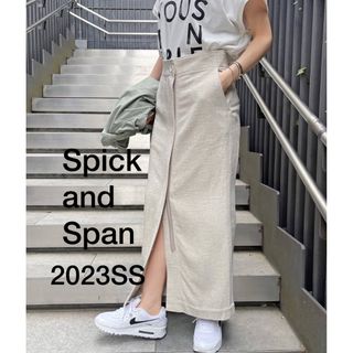 スピックアンドスパン(Spick & Span)のタグ付き　Spick and Span  リネン混ジップアップスカート(ロングスカート)