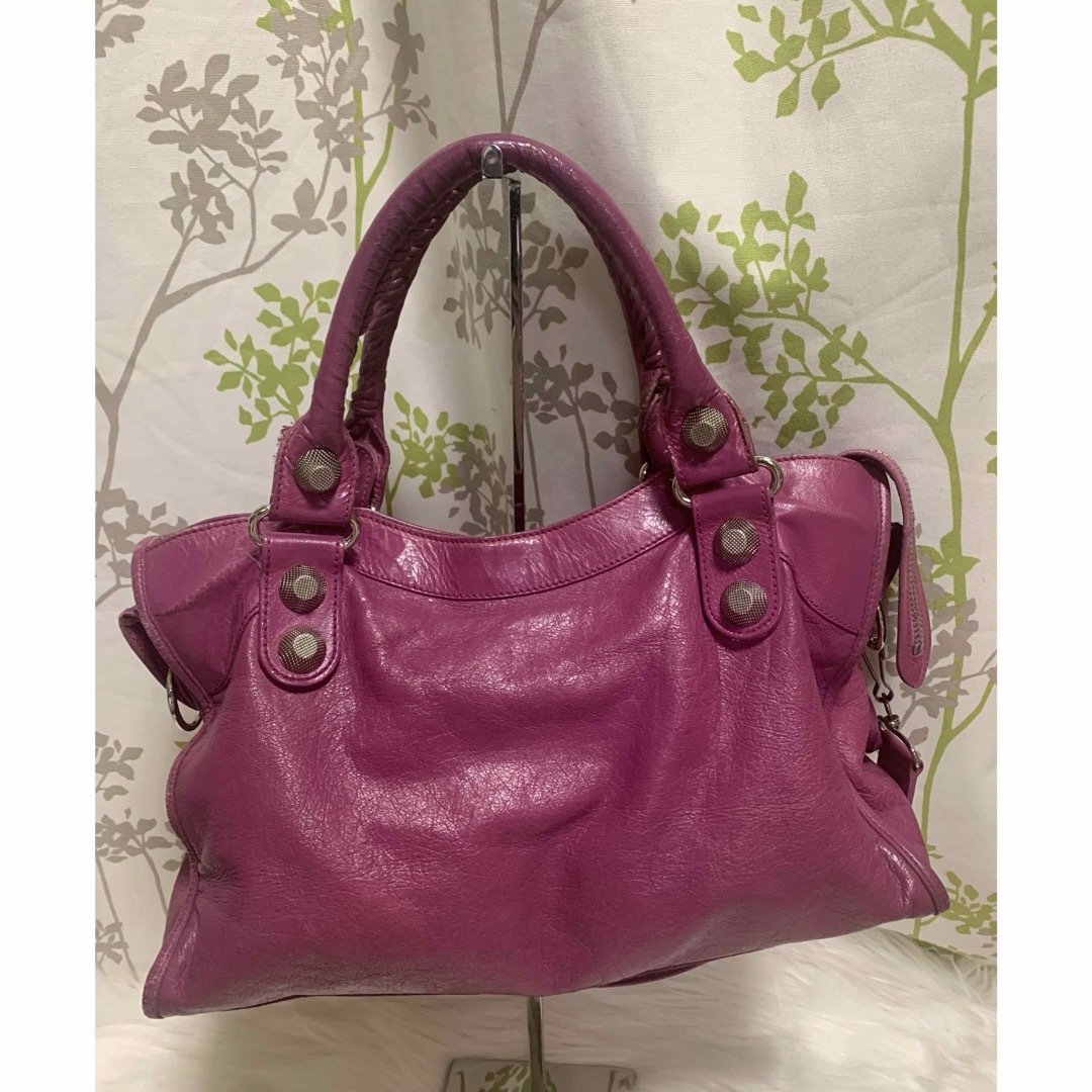 Balenciaga - バレンシアガ ジャイアントシティ バッグ 紫 ミディアム
