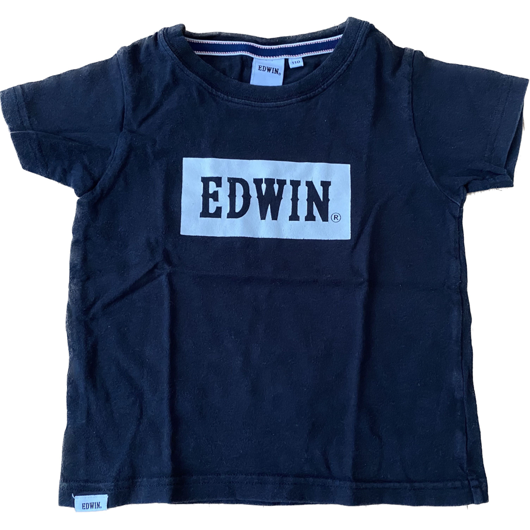 EDWIN(エドウィン)のバースデイ　EDWIN tシャツ 110㎝　ブラック キッズ/ベビー/マタニティのキッズ服男の子用(90cm~)(Tシャツ/カットソー)の商品写真