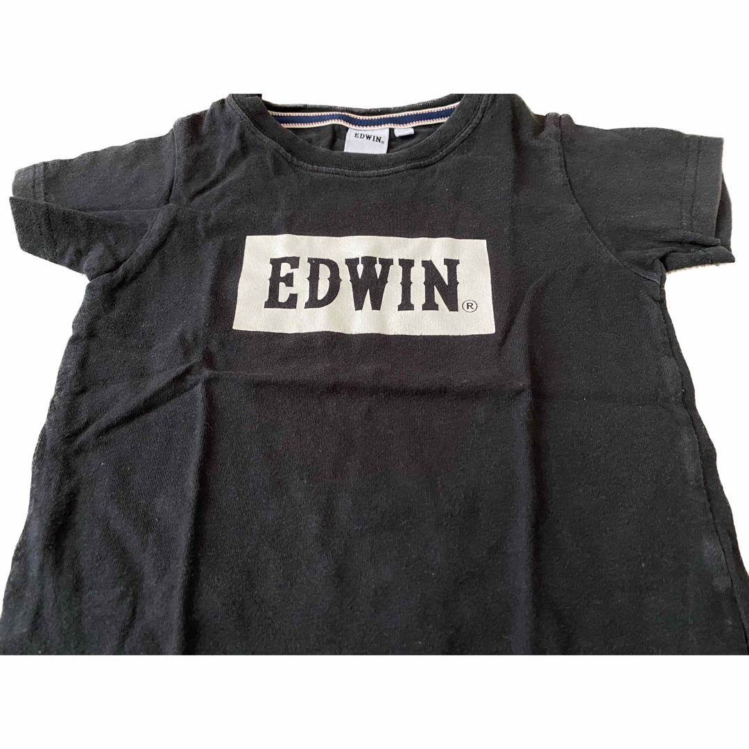 EDWIN(エドウィン)のバースデイ　EDWIN tシャツ 110㎝　ブラック キッズ/ベビー/マタニティのキッズ服男の子用(90cm~)(Tシャツ/カットソー)の商品写真