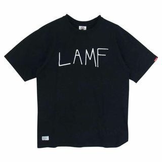 ダブルタップス(W)taps)のWTAPS ダブルタップス BULLINK社製 LAMF 刺繍 半袖 Tシャツ ブラック系 L【中古】(Tシャツ/カットソー(半袖/袖なし))