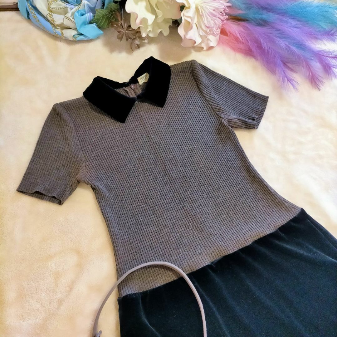 FOXEY - 【FOXEY】フォクシー シルク混 ワンピース 異素材 ニット 38の