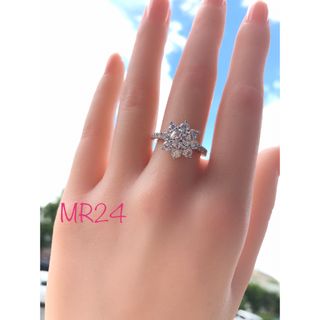 MR24／17号 1ct 6.5㎜ モアサナイト リング ♡ シルバー925