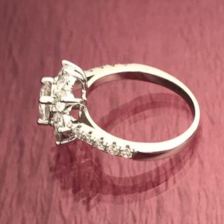 MR24／17号 1ct 6.5㎜ モアサナイト リング ♡ シルバー925