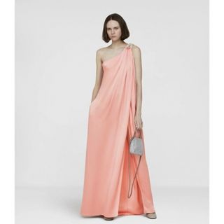 ステラマッカートニー(Stella McCartney)のステラマッカートニー 人気定番ワンショルダービジューサテンドレス(ロングワンピース/マキシワンピース)