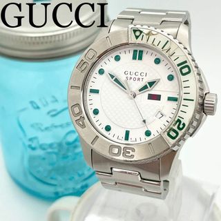 グッチ(Gucci)の131 GUCCI グッチ時計　スポーツ　ダイバーウォッチ　ホワイト　メンズ時計(腕時計)