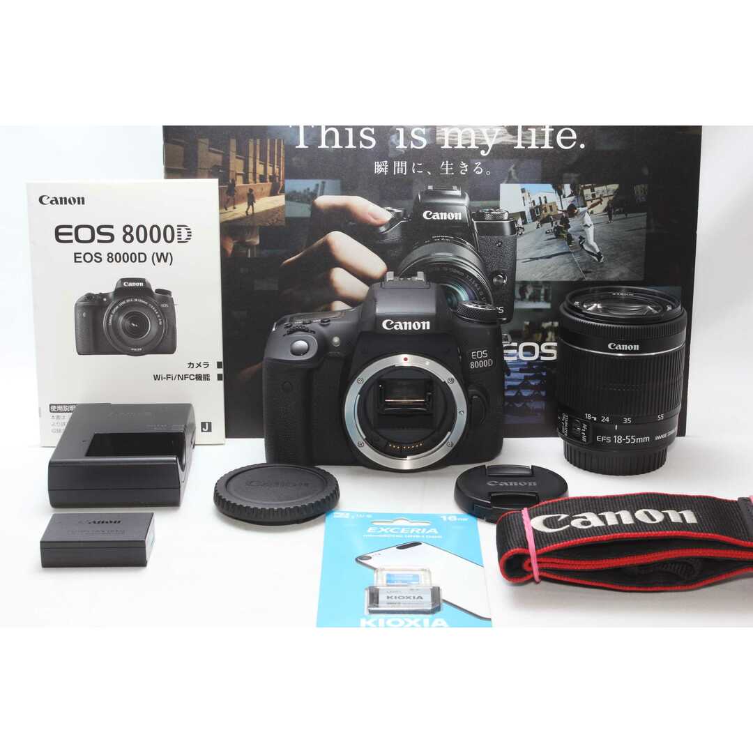 買取 強化 ❤️Wi-Fi内蔵&自撮り❤️Canon EOS 8000D レンズセット