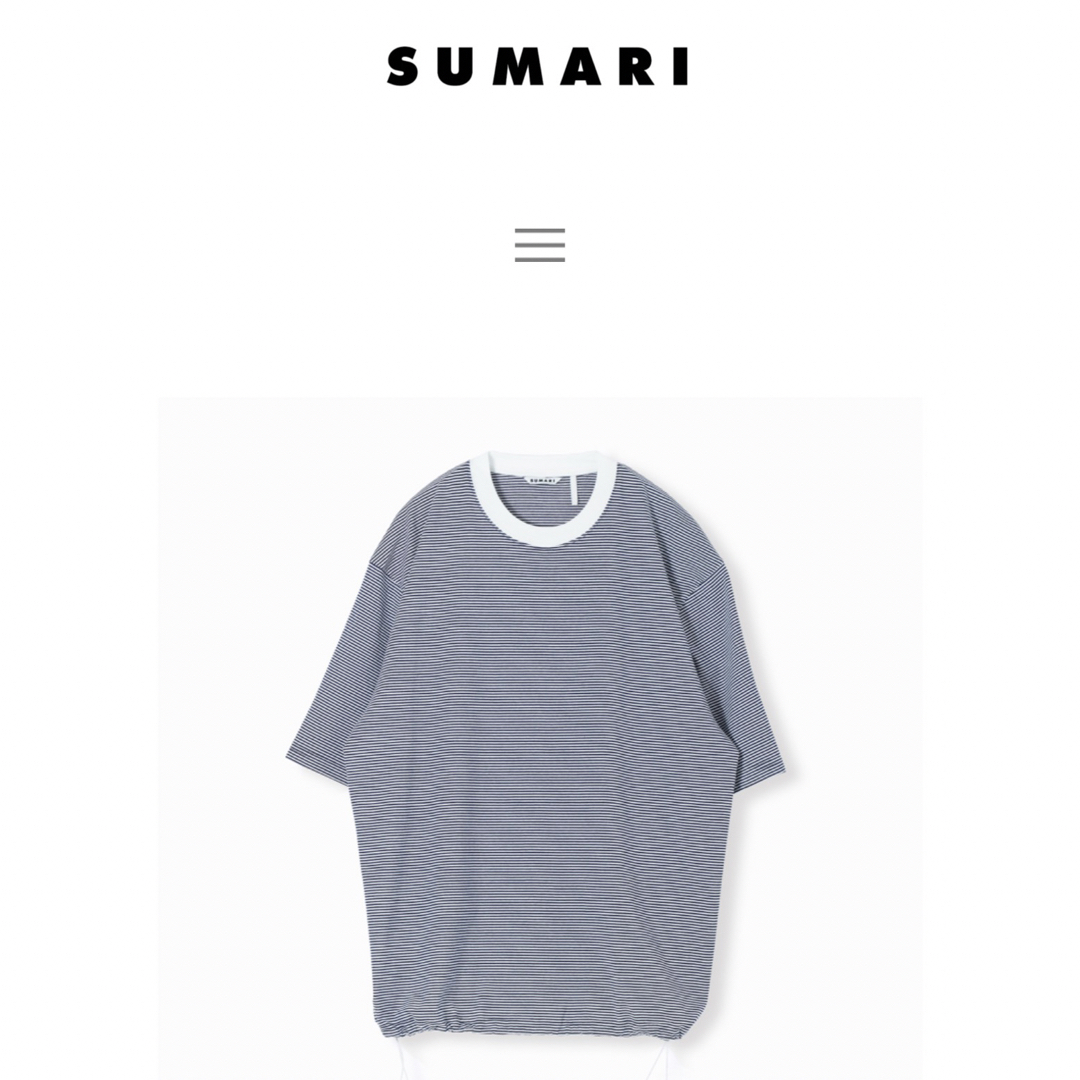 SUMARI HEMCODE BORDER T-SHIRTTシャツ/カットソー(半袖/袖なし)