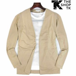 本物タケオキクチtkショールカラーカーディガンクルミボタン半袖TシャツSメンズ
