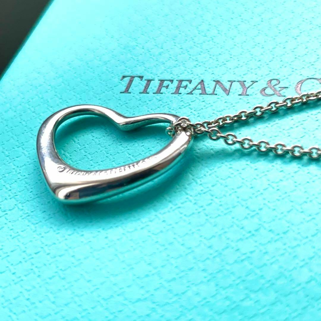 美品 鏡面仕上げ Tiffany オープンハート Mサイズ ネックレス