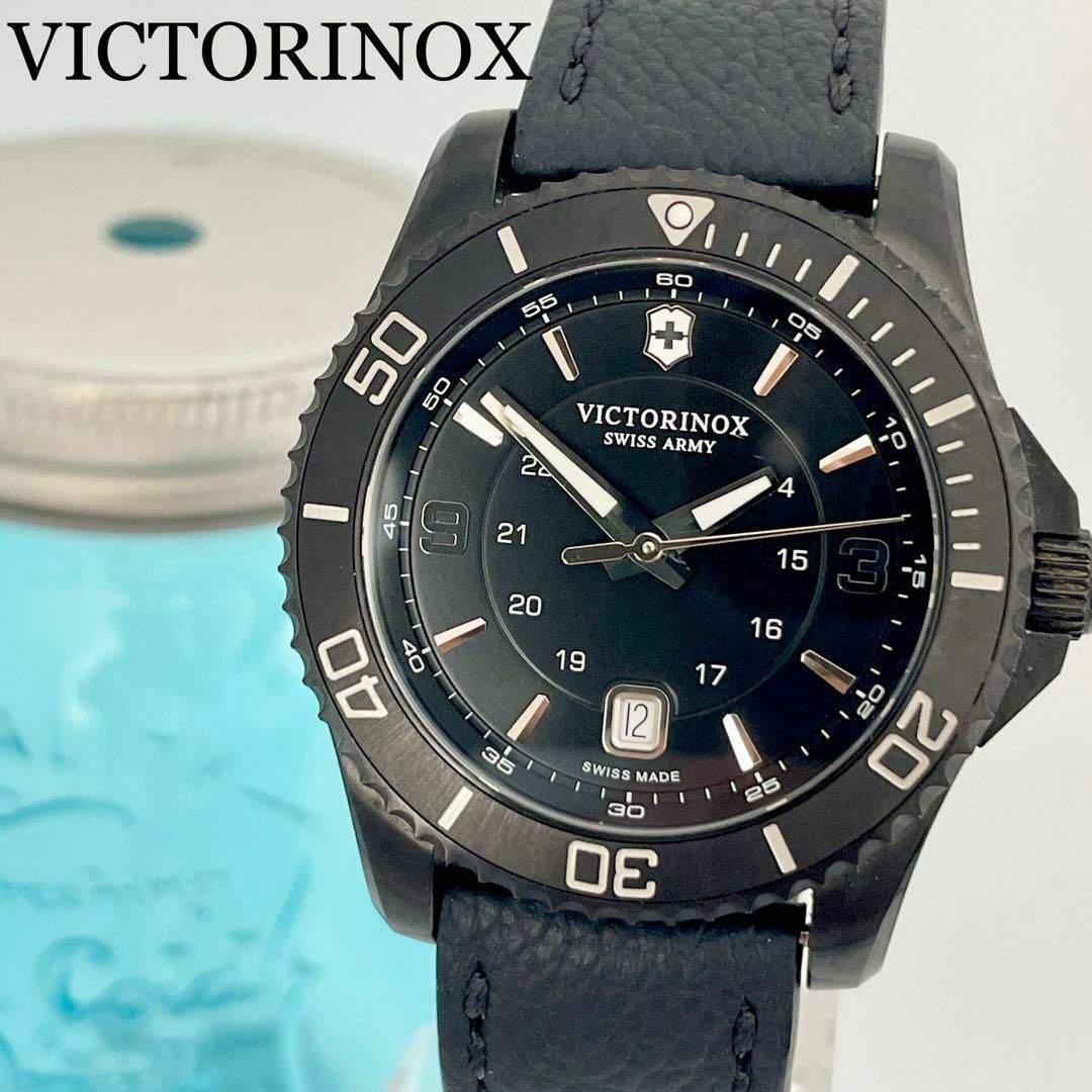 VICTORINOX(ビクトリノックス)の492 【美品】 ビクトリノックス　メンズ腕　ブラックエディション　マーベリック メンズの時計(腕時計(アナログ))の商品写真